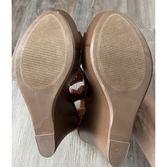 Brown Suede Sheree Wedges - Picture 5 of 7